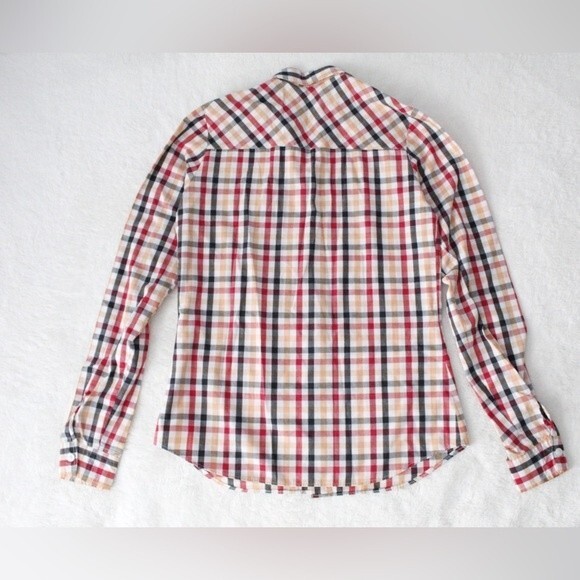 Custom Made Women’s Plaid Button Up Pocket Front Shirt - Picture 6 of 9